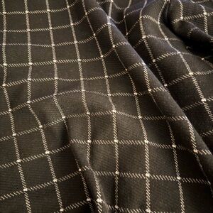 LOFT Black and White Checkered Fabric